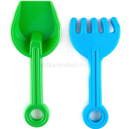 Набор д/песка "Пляж" (ведро, лейка, 4 формочки, лопатка, грабли) 70062 от магазина "Карандаш"