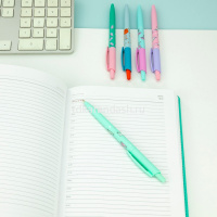 Ручка шариковая "HappyClick. Фламинго" 0,5мм синяя, автомат 20-0241/24 от магазина "Карандаш"