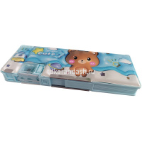 Пенал "Cute" 24х9х3,5см с точилкой, на магните, пластик, 2 отделения, 4 цвета 11663-24 от магазина "Карандаш"