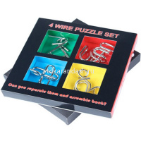 Набор головоломок 4в1 металл 19х19см E077 от магазина "Карандаш"