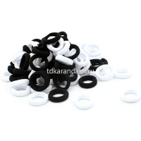 Резинка для волос 2,5см 50 шт. черно-белые в зип-пакете 16х11см 11890-24 от магазина "Карандаш"