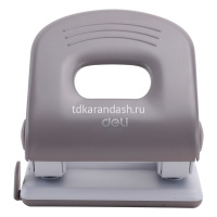 Дырокол "Pro" 40л 2-отв, d-6мм, с линейкой, металл, белый/серый E0120 от магазина "Карандаш"
