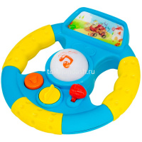 Руль музыкальный 15,5х5х16,5см пластик (свет, звук) 3801 от магазина "Карандаш"