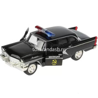 Машина "ГАЗ Чайка милиция" черная, инерционная, металл 11,5см (открывающиеся двери) X600-H09082-R от магазина "Карандаш"