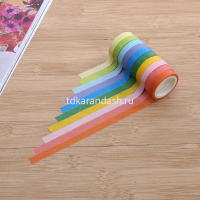 Набор декоративной клейкой ленты 7мм х 3м 4шт/уп цвет ассорти Y9268-19 от магазина "Карандаш"