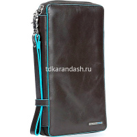 Мультипортмоне "Blue Square" 22,5х14х2,5см, 2 отделения, черный, натуральная кожа PP3246B2/N от магазина "Карандаш"