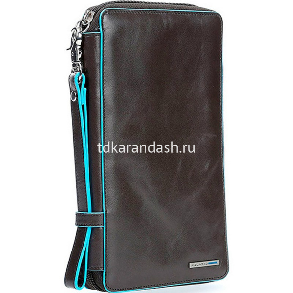 Мультипортмоне "Blue Square" 22,5х14х2,5см, 2 отделения, черный, натуральная кожа PP3246B2/N от магазина "Карандаш"