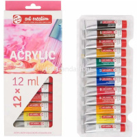Краски акриловые 12 цветов 12мл Art Creation 9021712M от магазина "Карандаш"