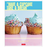 Тетрадь А5 96л клетка "Yummy!" на скобе фольга 5 дизайнов 96Т5фВ1/056664 от магазина "Карандаш"