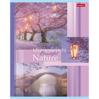 Тетрадь А5 48л клетка "Beautiful nature" на скобе 5 дизайнов 48Т5В1/047042 от магазина "Карандаш"