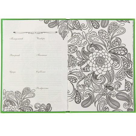 Арт-ежедневник А5 112стр. "Узоры" 7БЦ, матовая ламинация 56-1240 от магазина "Карандаш"