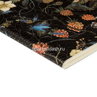 Тетрадь А5 60л клетка "Flora. Лесные ягоды" прошитый блок, искусственная кожа 7-60-1384/05 от магазина "Карандаш"