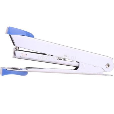 Степлер №10 15л "Start" глубина 52мм, со встроенным антистеплером, металл/пластик, синий E0224 от магазина "Карандаш"