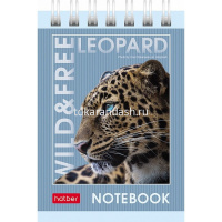 Блокнот А7 40л "Дикие и свободные" без линовки, на спирали 5 дизайнов 081128 от магазина "Карандаш"
