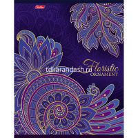 Тетрадь А5 48л клетка "Floristic Ornament" на скобе 3D фольга матовая ламинация 5 дизайнов 047159 от магазина "Карандаш"