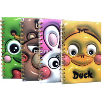 Бизнес-блокнот А5 80л "Животные" линия, на спирали, картонная обложка, 4 дизайна XJ3601 от магазина "Карандаш"