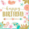 Салфетки "Happy Birthday" 33х33см 20шт 4 вида Y10989-24 от магазина "Карандаш"