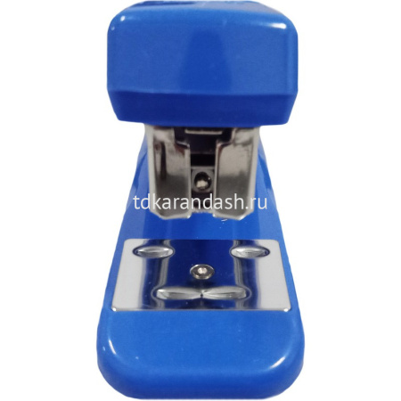 Степлер №24/6,26/6 25л глубина 45мм со скобами, пластик, синий E0306 от магазина "Карандаш"