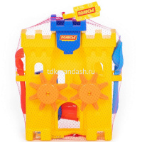 Набор д/песка №466 (мельница "Крепость", лопатка №5, грабельки №5, 3 формочки) 45102 от магазина "Карандаш"