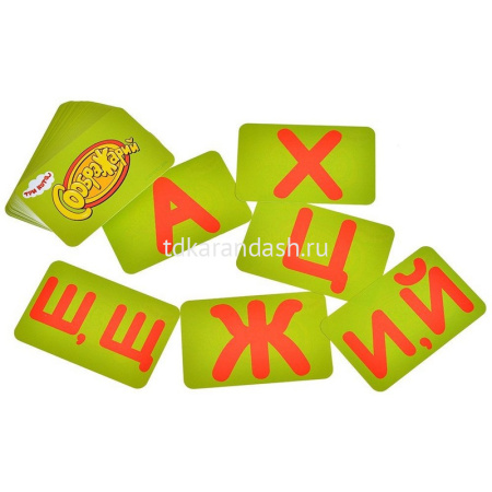 Игра настольная "Соображарий Три кота" 21х11см (52 карты букв, 60 карт заданий) 915934 от магазина "Карандаш"