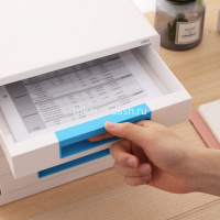 Бокс для документов "Rio" 27,7x34,4x25,9см, 5 выдвижных ящиков, белый/голубой EZ01033 от магазина "Карандаш"