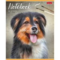 Тетрадь А5 96л клетка "Наши верные друзья" на скобе матовая ламинация 5 дизайнов 080273 от магазина "Карандаш"