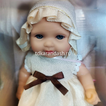 Кукла-пупс 25см в платье, с пустышкой. 2 вида LT285185 от магазина "Карандаш"