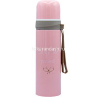 Термос 350мл с надписью, 4цв. металл Y9782-19 от магазина "Карандаш"