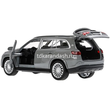 Машина "Mercedes-Benz Maybach GLS" серая, инерционная, металл 12см, двери (открывающиеся двери) от магазина "Карандаш"