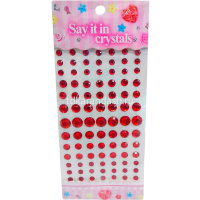 Наклейки Стразы 20х10см 4 размера, 5 цветов Y7221-18 от магазина "Карандаш"