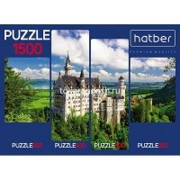 Пазлы 250+500+500+250 эл. "Premium. Замок в горах" А2 4 картинки в 1 коробке 061750 от магазина "Карандаш"