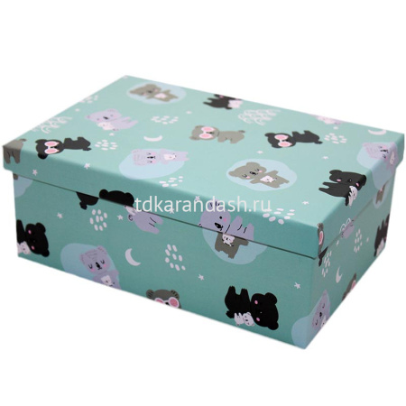 Коробка подарочная "Мишки" 28х21х12см картон M10-81