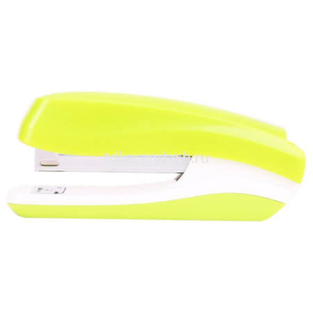 Степлер №24/6,26/6 15л глубина 60мм, пластик салатовый/белый E0350 от магазина "Карандаш"