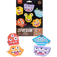 Набор для творчества "Оригами. Монстрики" (цветная бумага 6шт. 14х14см, черно-белая 6шт.) 05040 от магазина "Карандаш"