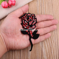 Термоаппликация со стразами "Бабочка" 9х6,5см Y8029-18 от магазина "Карандаш"