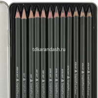 Набор карандашей чернографитных 12шт "Sketch&Art" B-14B металл 21-0066 от магазина "Карандаш"