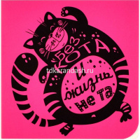 Закладка магнитная угловая "Без кота и жизнь не та" 60х60мм 50261 от магазина "Карандаш"