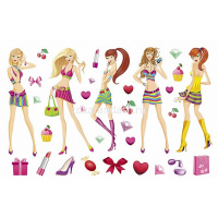 Альбом с наклейками "Для девочек" 400 наклеек А4 12л на скобе 035611 от магазина "Карандаш"