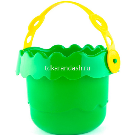 Ведро "Волна" 13х13,5х10см пластик, зеленое 14071 от магазина "Карандаш"