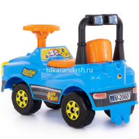 Каталка-автомобиль "Джип №2" 61х29,5х42,5см, голубой, пластик 62871/62819 от магазина "Карандаш"