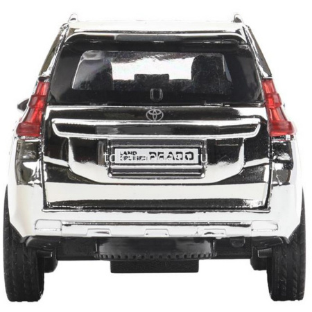 Машина "Toyota Prado Хром" серебро, инерционная, металл 12см (открывающиеся двери) PRADO-SL-CH-WOD от магазина "Карандаш"