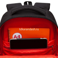 Рюкзак 32х47х17см 832гр, 2 отделения, 4 кармана, черный/красный RU-436-2/1 от магазина "Карандаш"