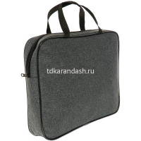 Папка с ручками 35х27х6см "Графит" ткань, внутренний карман, жесткое дно ПДМ-111 от магазина "Карандаш"
