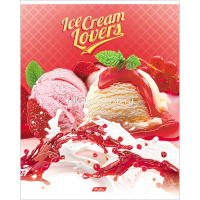 Тетрадь А5 48л клетка "Ice cream lovers" на скобе 3D лак матов. ламинация 5 дизайнов 48Т5олВ1/047158 от магазина "Карандаш"