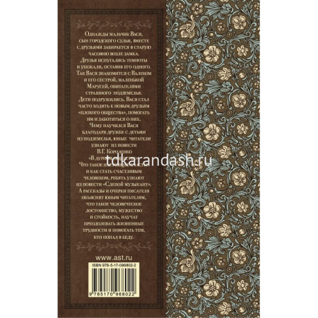 Книга "Классика для школьников. Дети подземелья" Короленко В.Г. 384стр. 978-5-17-096802-2 от магазина "Карандаш"