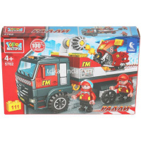 Конструктор "Камаз-перевозчик с мотоциклом" 111 деталей 5762-KK от магазина "Карандаш"