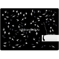 Тетрадь А5 40л клетка "Ласточки" прошитый блок матовая ламинация 7-40-001/57 от магазина "Карандаш"