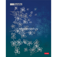 Тетрадь А5 48л клетка "Floristic" на скобе 3D фольга матовая ламинация 5 дизайнов 060671 от магазина "Карандаш"