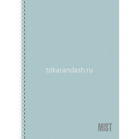 Тетрадь А4 80л клетка "Mist" на спирали, перфорация на отрыв, ламинация Soft-touch 2 дизайна от магазина "Карандаш"