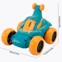 Машина р/у "Перевертыш" 14х13,5х13,5см пластик (свет, звук, поворот 360 градусов) LT250516 от магазина "Карандаш"